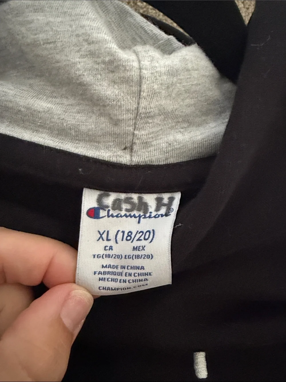 Nike and Champion Black Youth Pullover Hoodies